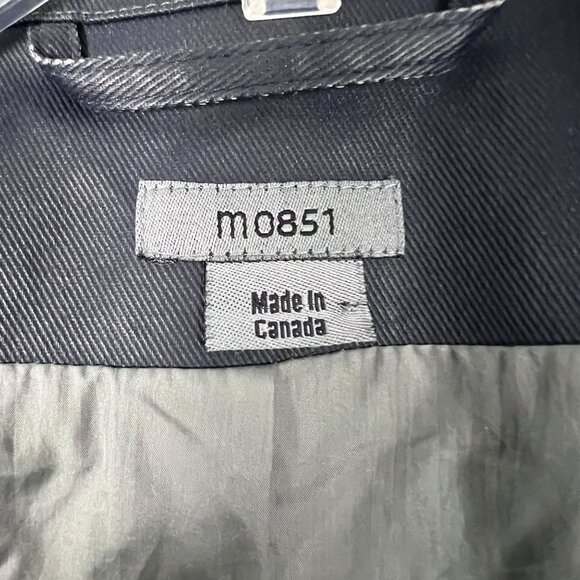 M0851 Womens Waxed Cotton Short Trench Rain Jacket Black Size 6 Classy Outerwear - Picture 3 of 16